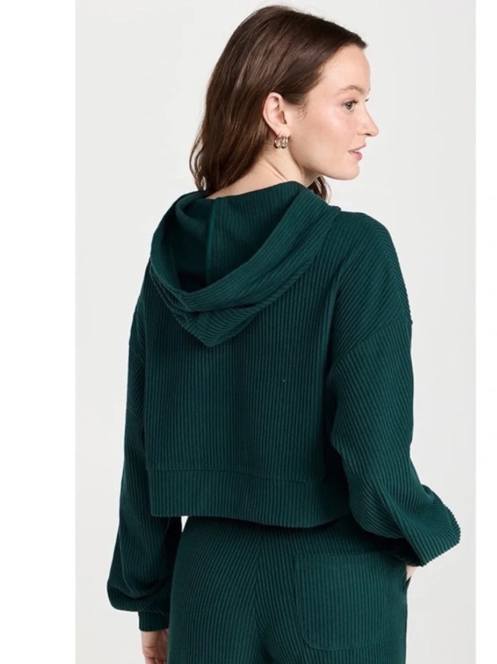 Alo Yoga Muse Hoodie in Midnight Green - Picture 2 of 5